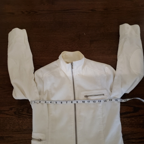 Corduroy Moto Jacket Ecru Size Small NWOT - Picture 5 of 11